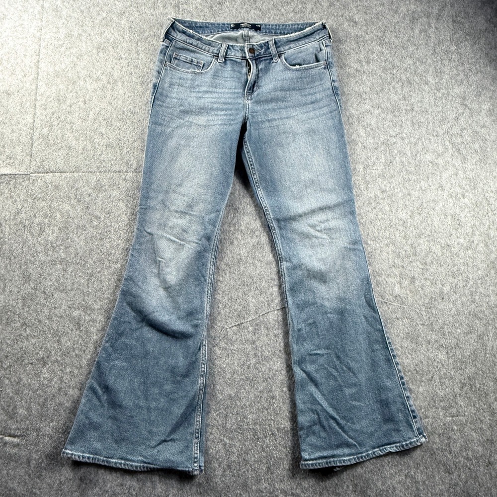 VTG Hollister Women's Jeans 8R  Low Rise‎ Flare Medium Wash Stretch Bootcut